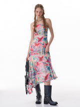 Multicolor Butterfly Maxi Dress