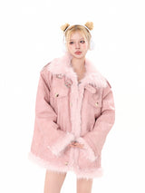Pink Faux Fur Jacket