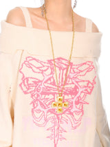 Pink Embrace Off-Shoulder Sweater