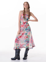 Multicolor Butterfly Maxi Dress