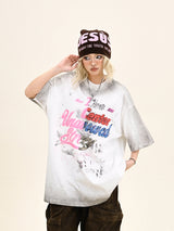 Ink Splash Pink Lettering Tee