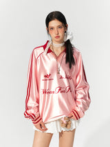 Pastel Pink Varsity Jersey Tee