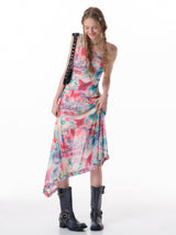 Multicolor Butterfly Maxi Dress