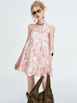 Pink Blossom A-Line Mini Dress