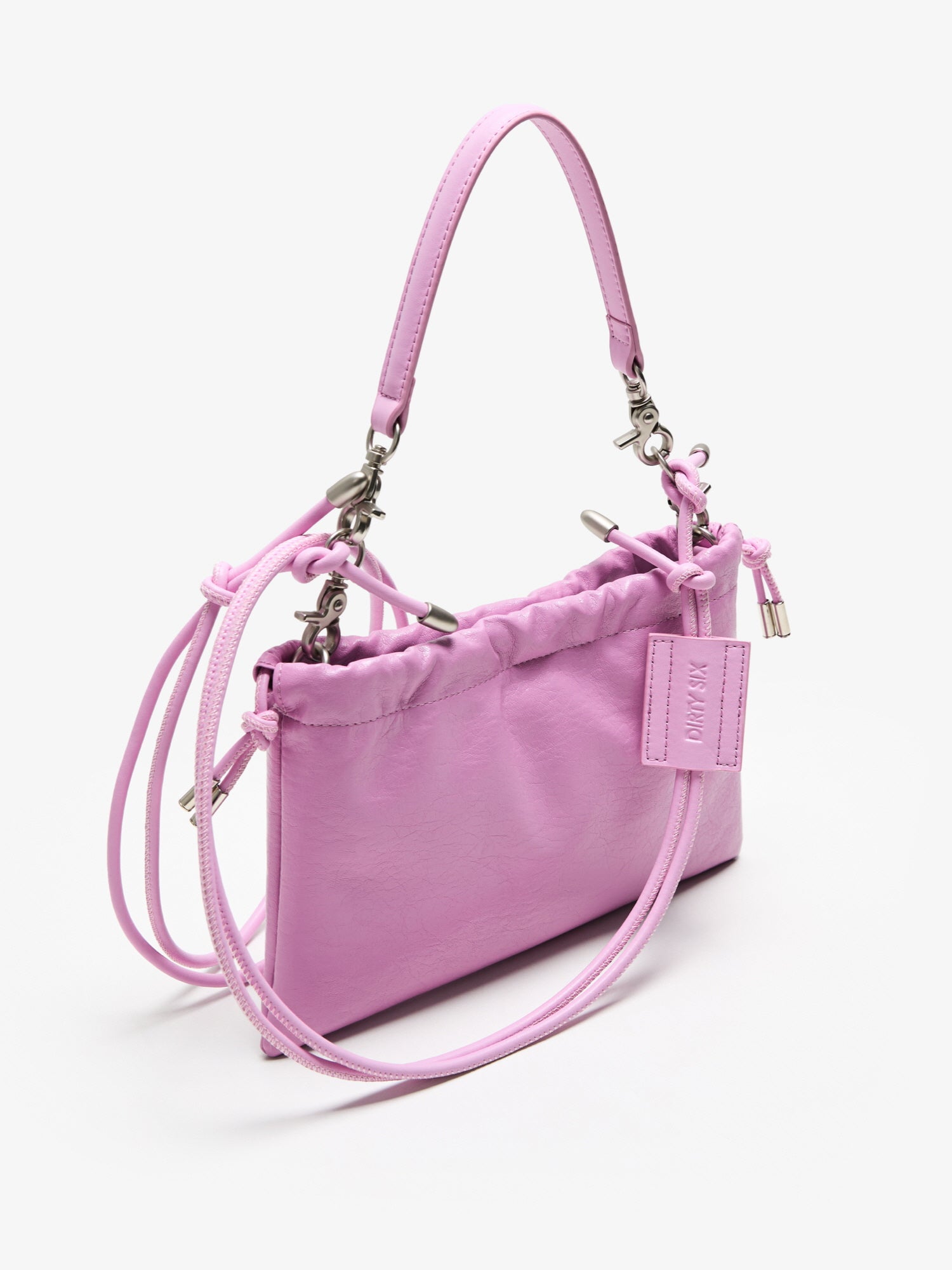Orchid Pink Drawstring Bucket Bag
