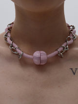 Bold Pink Chain Choker