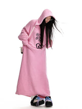 Oversized Knit Hoodie Dress