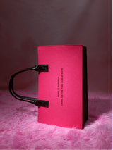 Hot Pink Felt Lettering Tote Bag
