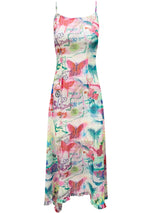 Multicolor Butterfly Maxi Dress