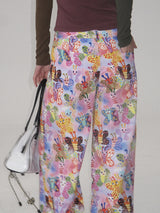 Colorful Butterfly Wide Pants