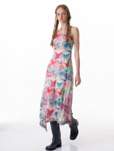 Multicolor Butterfly Maxi Dress