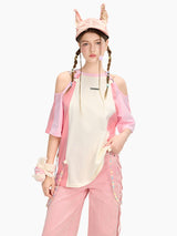 Cutout Colorblock T-Shirt