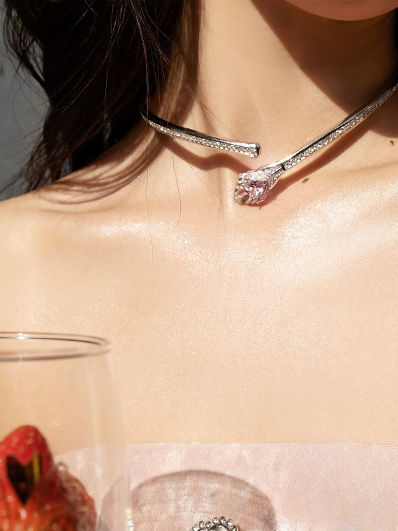 Pink Gleam Open Choker