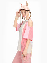 Cutout Colorblock T-Shirt