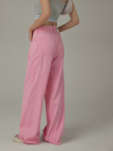 Pink Charm Wide-Leg Pants