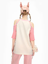 Cutout Colorblock T-Shirt