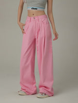 Pink Charm Wide-Leg Pants