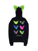 Neon Cat Hooded Sweatshirt