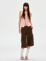 Ring Buckle Ribbed Tank