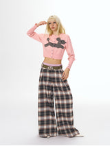 Pink Puppy Graphic Crop Cardigan