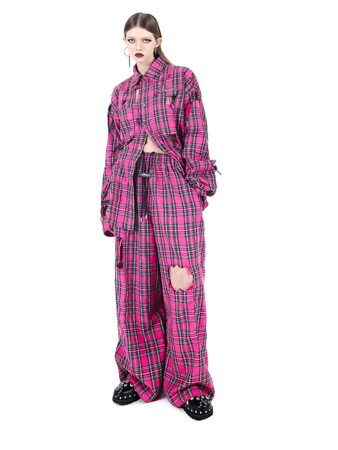 Pink Tartan Check Shirt
