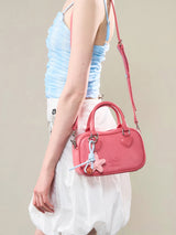 Mini Handle Heart Patch Bag