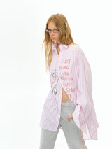 Graphic Stripe Oversized Shirt