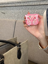 Pink Butterfly AirPods Case