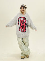 Pink Cat Knit Sweater