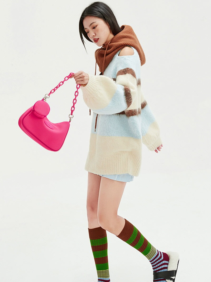 Pink Convertible Shoulder Bag