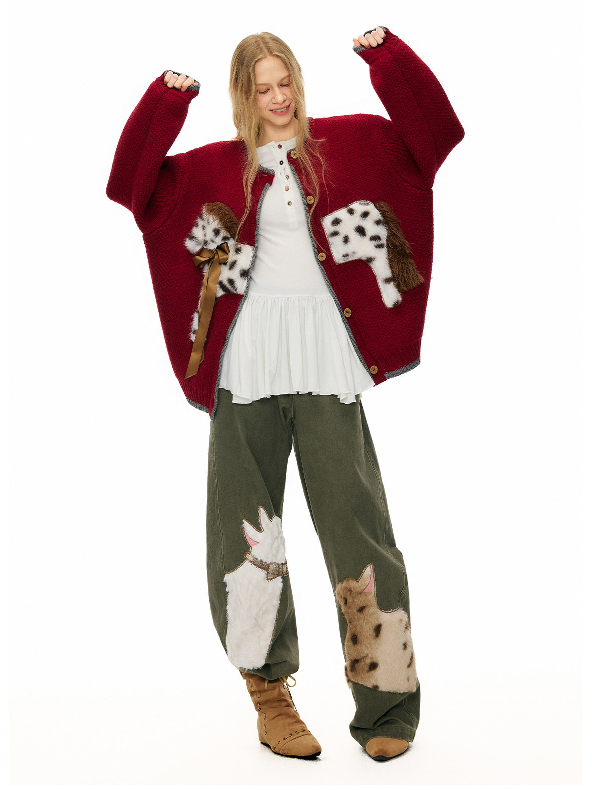 Dalmatian Pony Wide Cardigan