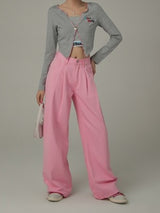 Pink Charm Wide-Leg Pants