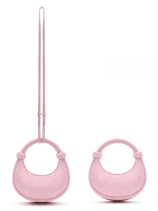 Blush Crescent Shoulder Crossbody Tote
