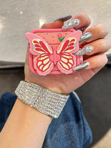 Pink Butterfly AirPods Case