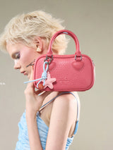 Mini Handle Heart Patch Bag