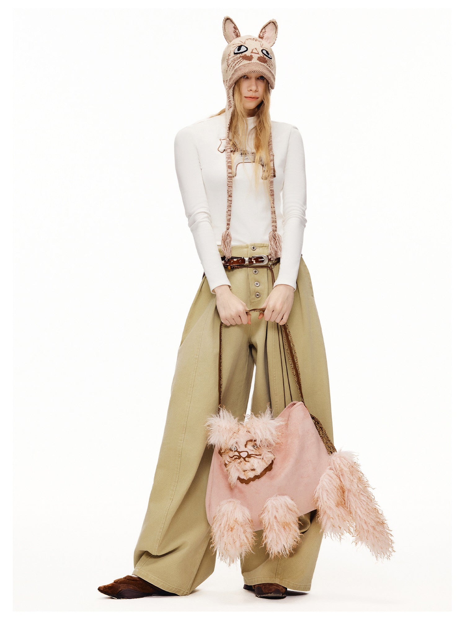 3D Cat Fur Shoulder Bag