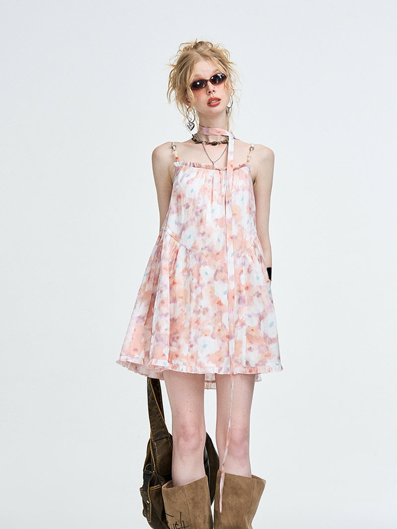 Pink Blossom A-Line Mini Dress