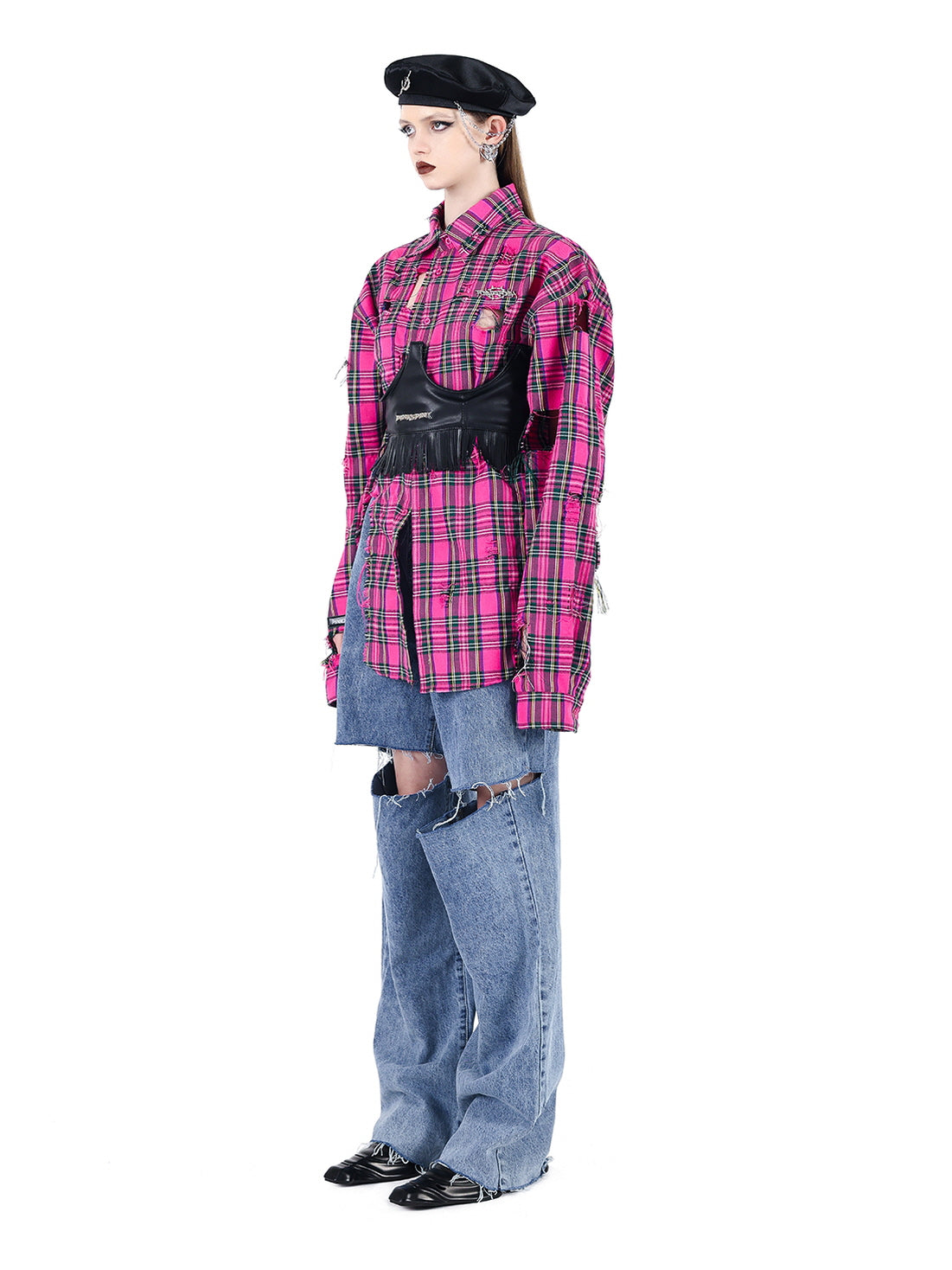 Pink Tartan Check Shirt
