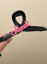 Pink Lettering Clip Hairpin