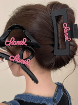 Pink Lettering Clip Hairpin