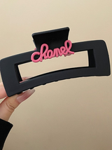 Pink Lettering Clip Hairpin