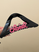 Pink Lettering Clip Hairpin