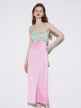 Smocked Colorblock Maxi Dress
