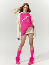 Pink & Beige Cutout Tee