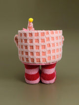 Pink Delight Checkered Storage Basket