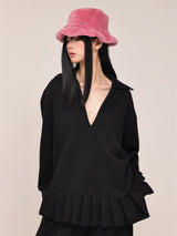 Pink Wave Chic Faux Fur Bucket Hat