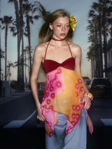 Floral Chiffon Halter Top