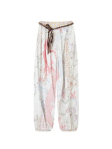 Pink Graphic Wide Pants