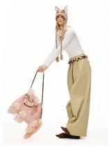 3D Cat Fur Shoulder Bag