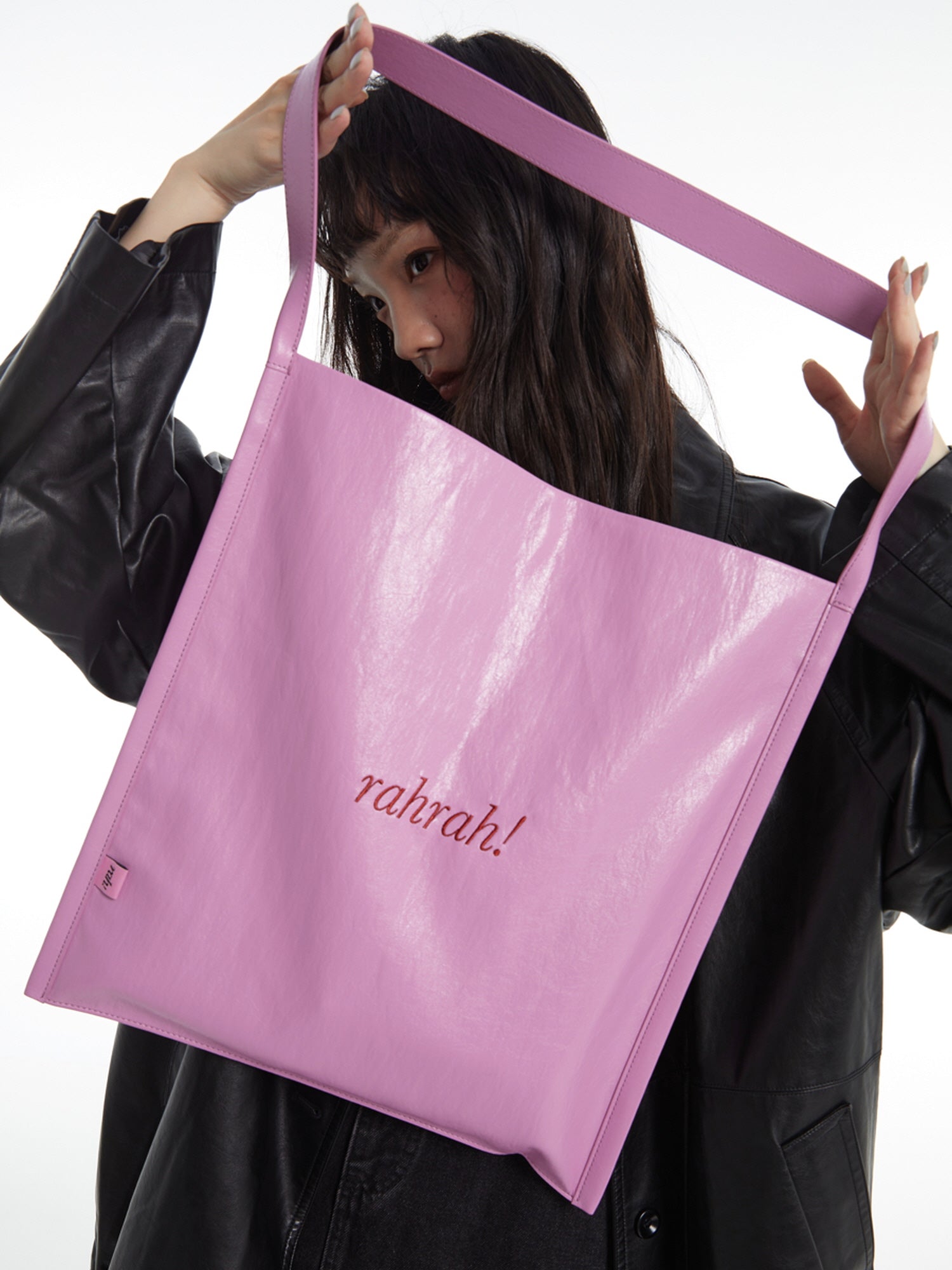Pink Square Shoulder Tote